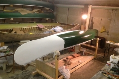 painting a canoe