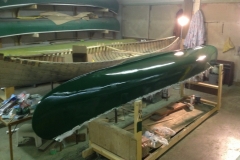 painting a canoe